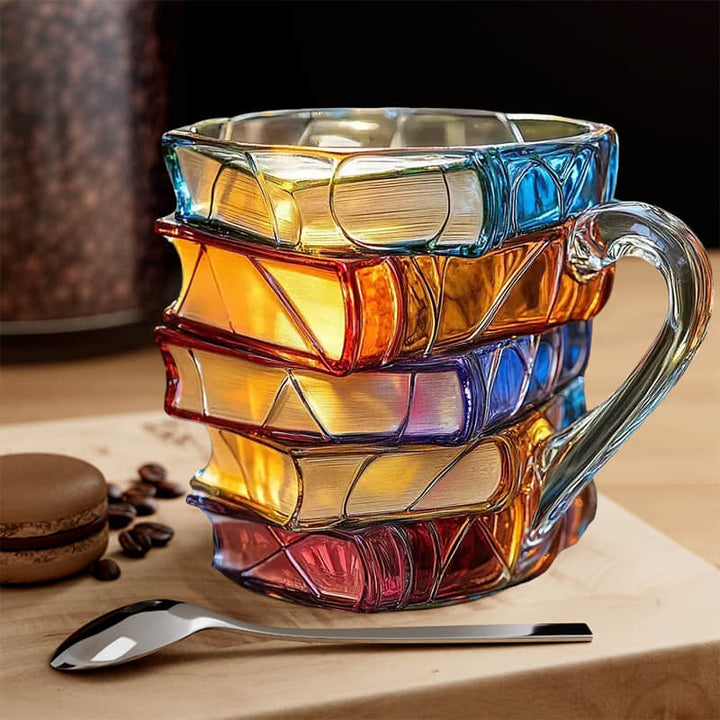 Taza 3D única hecha a mano para amantes de la lectura