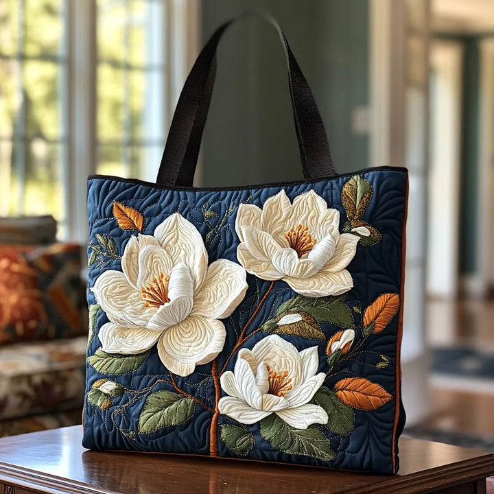 Bolso de mano acolchado - Magnolia delicada