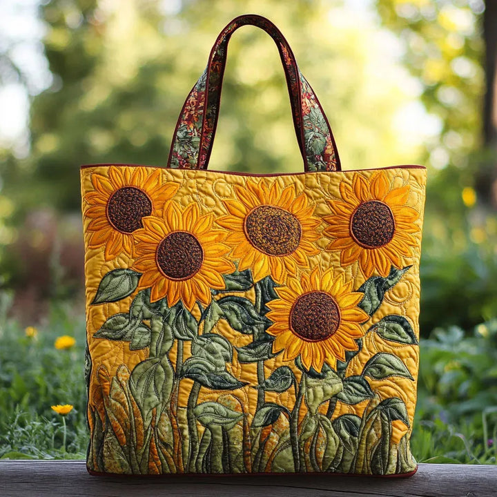Bolso clásico acolchado - girasoles