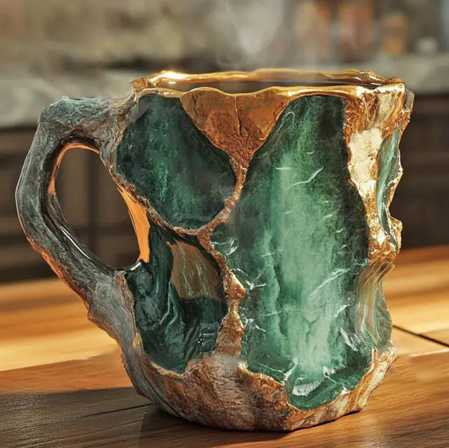 Tazas de café infusionadas con cristales minerales