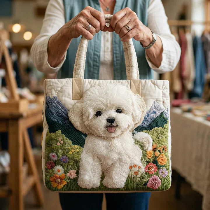 Bolso de mano bordado - Perro mágico
