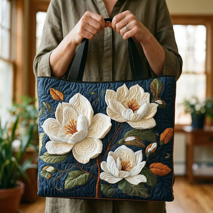 Bolso de mano acolchado - Magnolia delicada